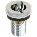 SCANDVIK SINK DRAIN W/FLIP STOPPER - CHROME PLATED BRASS