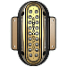 METRO MARINE HIGH-OUTPUT VERTICAL SURFACE MOUNT LIGHT W/INTELLIGENT MONOCHROMATIC LED'S - AQUA, 45-Deg BEAM