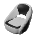 TACO CALADESI SMOOTH BUCKET SEAT, WHITE/BLACK