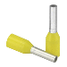 PACER YELLOW 18 AWG WIRE FERRULE - 6MM LENGTH - 25 PACK
