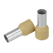 PACER BEIGE 2 AWG WIRE FERRULE - 16MM LENGTH - 10 PACK