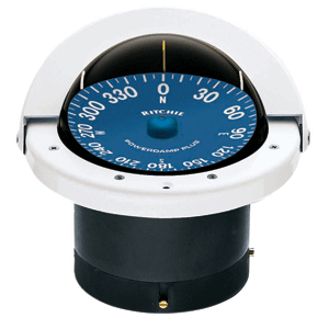 RITCHIE SS-2000W SUPERSPORT COMPASS, FLUSH MOUNT, WHITE