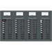 BLUE SEA 8095 AC MAIN +8 POSITIONS / DC MAIN +29 POSITIONS TOGGLE CIRCUIT BREAKER PANEL  (WHITE SWITCHES)