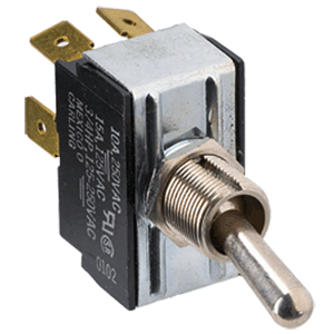 PANELTRONICS DPDT (ON)/OFF/(ON) METAL BAT TOGGLE SWITCH, MOMENTARY CONFIGURATION