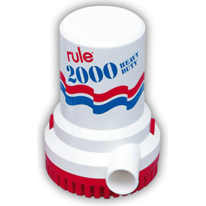 RULE 2000 GPH NON-AUTOMATIC BILGE PUMP w/6' LEADS