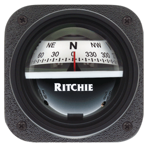 RITCHIE V-527 KAYAK COMPASS, BULKHEAD MOUNT, WHITE DIAL