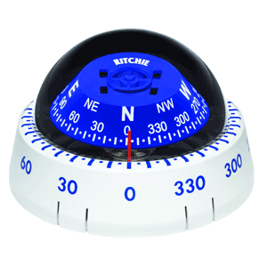 RITCHIE XP-99W KAYAKER COMPASS - SURFACE MOUNT - WHITE