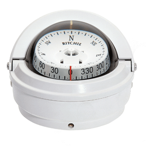 RITCHIE S-87W VOYAGER COMPASS, SURFACE MOUNT, WHITE