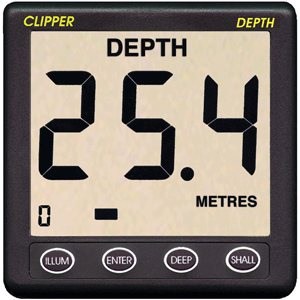 CLIPPER DEPTH INSTRUMENT W/THRU HULL TRANSDUCER & COVER -NON-RETURNABLE FOR ANY REASON
