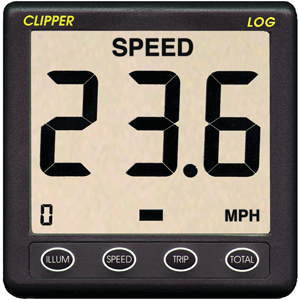 CLIPPER SPEED LOG INSTRUMENT w/TRANSDUCER & COVER