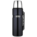 THERMOS STAINLESS KING VACUUM INSULATED BEVERAGE BOTTLE-40 OZ.-STAINLESS STEEL/MIDNIGHT BLUE
