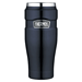 THERMOS STAINLESS KING VACUUM INSULATED TRAVEL TUMBLER-16 OZ.-STAINLESS STEEL/MIDNIGHT BLUE