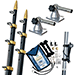 TACO GRAND SLAM 170 OUTRIGGER KIT W/BLACK & GOLD OUTRIGGERS, (2) 170 OUTRIGGER MOUNTS, STANDARD RIGGING KIT & LINE CADDY