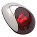 ATTWOOD 2-MILE VERTICAL MOUNT, RED SIDELIGHT-12V-STAINLESS STEEL HOUSING