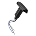ATTWOOD 3-PIN EASY LOCK PLUG-IN BASE F/POLE LIGHT W/BLACK PLASTIC COVER-BLACK