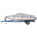 DALLAS MANUFACTURING CO. 600 DENIER GREY UNIVERSAL BOAT COVER-MODEL D-FITS 17'-19'-BEAM WIDTH TO 96