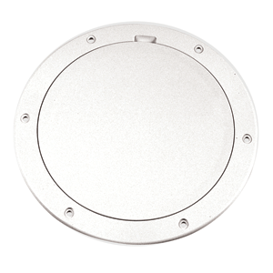 BECKSON 6" SMOOTH CENTER PRY-OUT DECK PLATE, WHITE