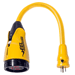 MARINCO P15-30 EEL 30A-125V FEMALE TO 15A-125V MALE PIGTAIL ADAPTER, YELLOW