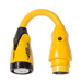 MARINCO P504-503 EEL 50A-125V FEMALE TO 50A-125/250V MALE PIGTAIL ADAPTER - YELLOW
