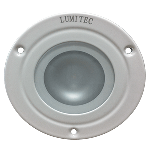 LUMITEC SHADOW, FLUSH MOUNT DOWN LIGHT, WHITE FINISH, 3-COLOR RED/BLUE NON-DIMMING w/WHITE DIMMING
