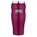 THERMOS STAINLESS KING VACUUM INSULATED TRAVEL TUMBLER-16 OZ.-STAINLESS STEEL/RASPBERRY