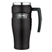 THERMOS STAINLESS KING VACUUM INSULATED TRAVEL MUG-16 OZ.-STAINLESS STEEL/MATTE BLACK