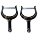 PERKO NORTH RIVER TYPE ROWLOCK HORNS-CHROME PLATED ZINC-PAIR