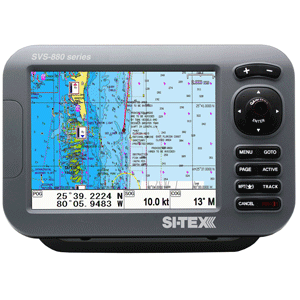 SI-TEX SVS-880CE 8" CHARTPLOTTER w/EXTERNAL GPS ANTENNA & NAVIONICS+ CARD