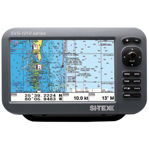 SITEX SVS-1010CE 10" CHARTPLOTTER W/EXTERNAL GPS ANTENNA & NAVIONICS+ CARD