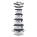KUUMA 10-PIECE CERAMIC NESTING COOKWARE SET-STAINLESS STEEL W/NON-STICK COATING-INDUCTION COMPATIBLE-OVEN SAFE