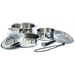 KUUMA 7-PIECE STAINLESS STEEL NESTING COOKWARE SET-INDUCTION COMPATIBLE-OVEN SAFE