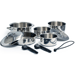 KUUMA 10-PIECE STAINLESS STEEL NESTING COOKWARE SET-INDUCTION COMPATIBLE-OVEN SAFE