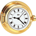 BARIGO POSEIDON SERIES PORTHOLE QUARTZ SHIP'S CLOCK-BRASS HOUSING-3.3