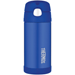 THERMOS FUNTAINER STAINLESS STEEL, INSULATED STRAW BOTTLE-BLUE-12 OZ.