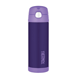 THERMOS FUNTAINER STAINLESS STEEL, INSULATED STRAW BOTTLE-PURPLE-16 OZ.