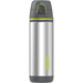 THERMOS ELEMENT5 STAINLESS STEEL, INSULATED DOUBLE WALL BACKPACK BOTTLE-CHARCOAL W/LIME-16 OZ.