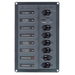 BEP AC CIRCUIT BREAKER PANEL W/O METERS, RV 6WAY AC PANEL W/DOUBLE POLE MAINS, BLACK