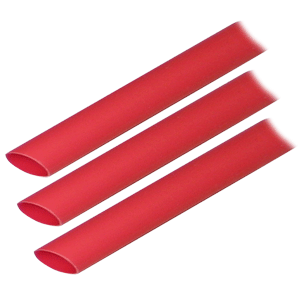ANCOR ADHESIVE LINED HEAT SHRINK TUBING (ALT), 1/2" X 3", 3-PACK, RED