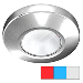I2SYSTEMS PROFILE P1120 TRI-LIGHT SURFACE LIGHT, RED, COOL WHITE & BLUE, BRUSHED NICKEL FINISH