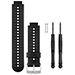 GARMIN REPLACEMENT WATCH BANDS-BLACK & GRAY SILICONE