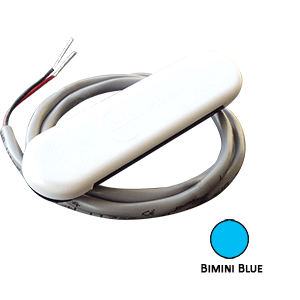 SHADOW-CASTER COURTESY LIGHT W/2' LEAD WIRE - WHITE ABS COVER - BIMINI BLUE - 4-PACK