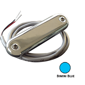 SHADOW-CASTER COURTESY LIGHT W/2' LEAD WIRE - 316 SS COVER - BIMINI BLUE - 4-PACK