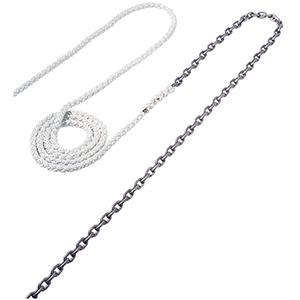 MAXWELL ANCHOR RODE, 20'-3/8" CHAIN TO 200'-5/8" NYLON BRAIT