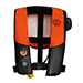 MUSTANG HIT AUTOMATIC INFLATABLE PFD - LAW ENFORCEMENT EDITION W/CUSTOMIZABLE BACK FLAP - ORANGE/BLACK
