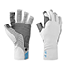 MUSTANG TRACTION UV OPEN FINGER FISHING GLOVE - LIGHT GRAY/BLUE - LARGE