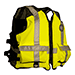 MUSTANG HIGH VISIBILITY INDUSTRIAL MESH VEST - YELLOW/BLACK - 4XL-5XL