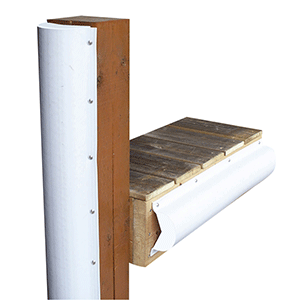 DOCK EDGE PILING BUMPER, ONE END CAPPED, 6', WHITE