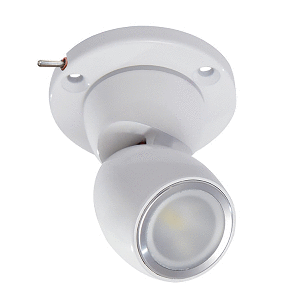LUMITEC GAI2 WHITE DIMMING, BLUE/RED NON-DIMMING, HEAVY-DUTY BASE w/BUILT-IN SWITCH, WHITE HOUSING