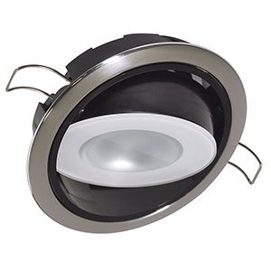 LUMITEC MIRAGE POSITIONABLE DOWN LIGHT, WHITE DIMMING, POLISHED BEZEL