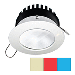 I2SYSTEMS APEIRON PRO A503 TRI-COLOR 3W ROUND DIMMING LIGHT - WARM WHITE/RED/BLUE - WHITE FINISH